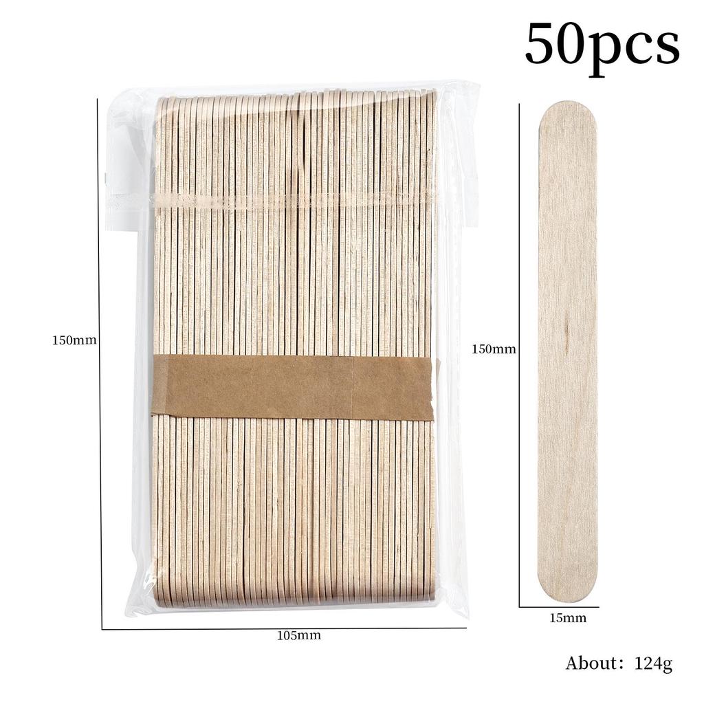 100 Wooden Waxing Spatulas for Hair Removal - Multiple Sizes