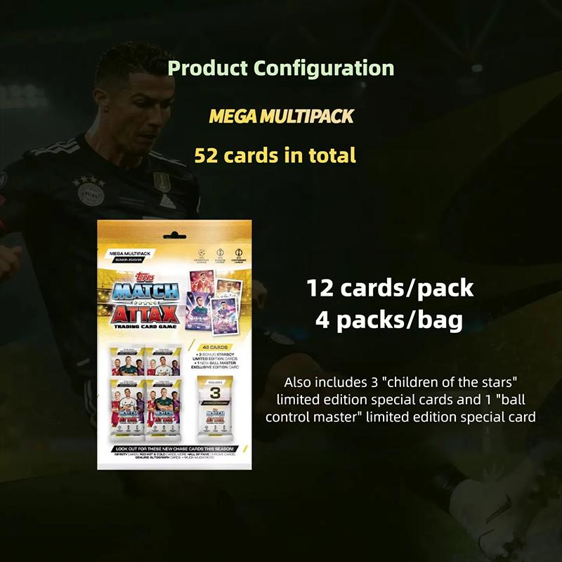 2026 Season TOPPS Genuine UCC Match Attax Cards Booster Pack Game Trading Collection Card Football Player Star Collectible Card