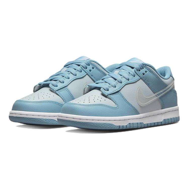 Nike Dunk Low Grade School 'Aura Clear' (Unisex) Aura / Clear / Worn Blue / White Kids' Skateboarding Shoes DH9765 401