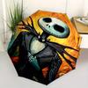1 Automatisches Öffnen Jack Skellington, Albtraum vor Weihnachten Thema Bunter 8-Rippen Tragbarer Regenschirm für Männer und Frauen, Ein Kompakter Pendlerbegleiter