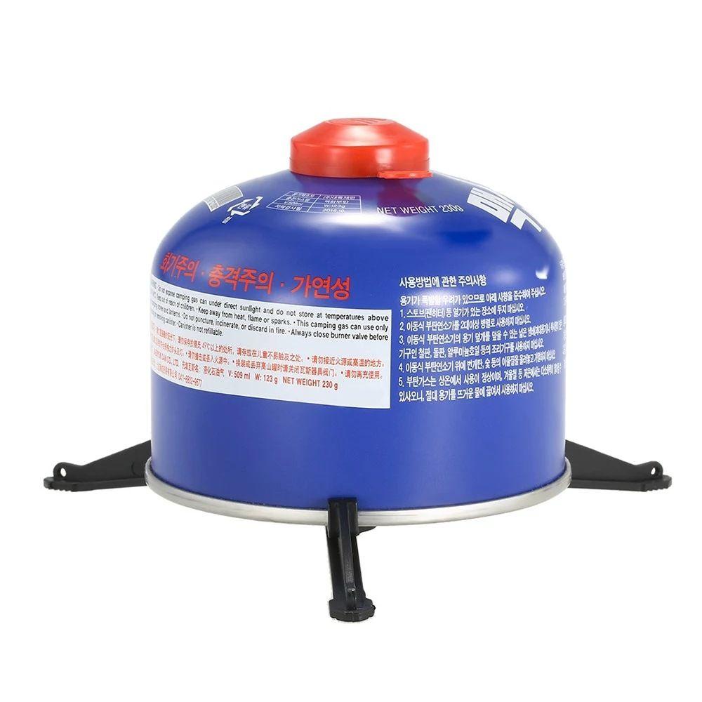 Anti Dumping Camping Foldable Stove Base Holder Gas Canister Stand Can Tank Tripod Bottle Shelf