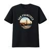 San Francisco T Shirt Black Vintage Washed Stretched Versatile Slightly Comfortable Homme Fashion Casual Designer Clothes