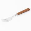 Pearl Metal Cutlery Set of 4, Wood Grain Finish, Round, Plastic Handle, B-5556