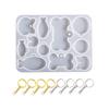 Pet Tag Pendant Epoxy Resin Mold Small Fish Dog Bone Anti-lost Nameplate Pendant Silicone Mold with Keyring DIY Craft