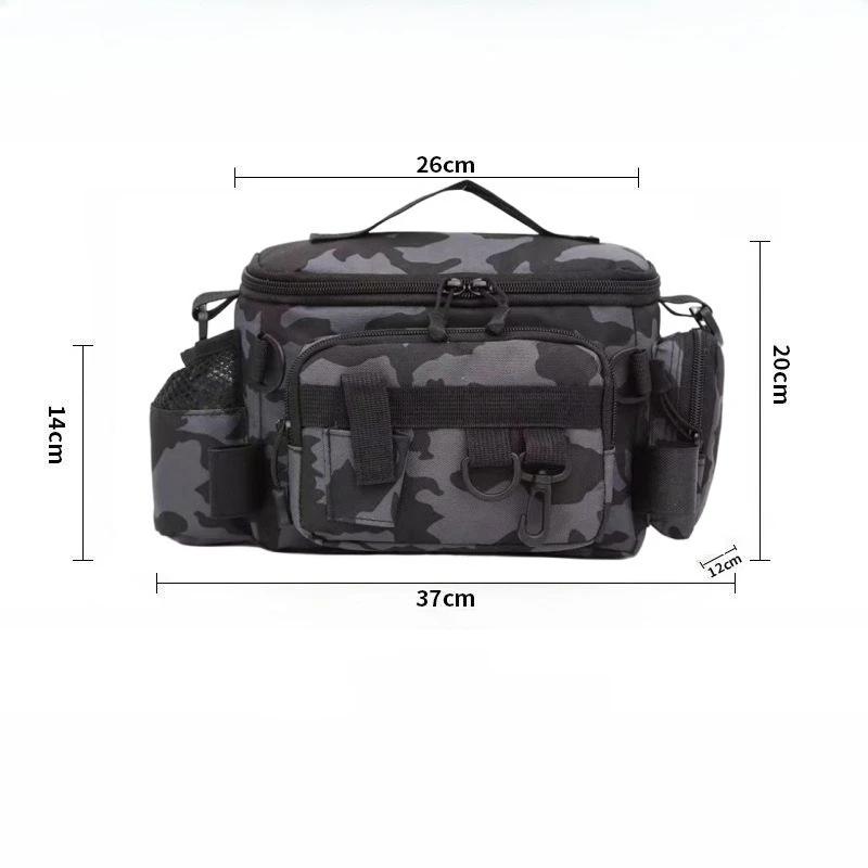 Medium and large fishing gear, shoulder bag, storage bag, portable fishing rod rack, outdoor sports bag, flying fish