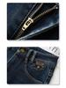 Blue Women's High Waist Retro Flocked Jeans - 2024 Wide Leg, Slimming, Loose Straight, Floor-Length Pants