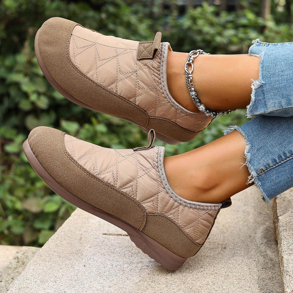 Men Women Winter Casual Flat Shoes NonSlip SlipOn Flat Warm Women's Soft Sole Cotton Non slip Lazy Cotton Lightweight Design for Easy Wear