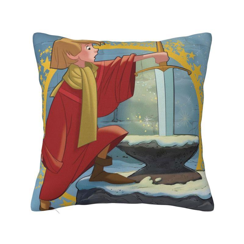 Custom Disney The Sword In The Stone Animated Movies Luxury Throw Pillow Cover Living Room Decoration Cushions for Sofa
