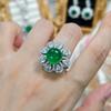 Valuable Lab Jade Diamond Jewelry set 925 Silver Engagement Wedding Rings Earrings Necklace For Women Bridal Party Gift