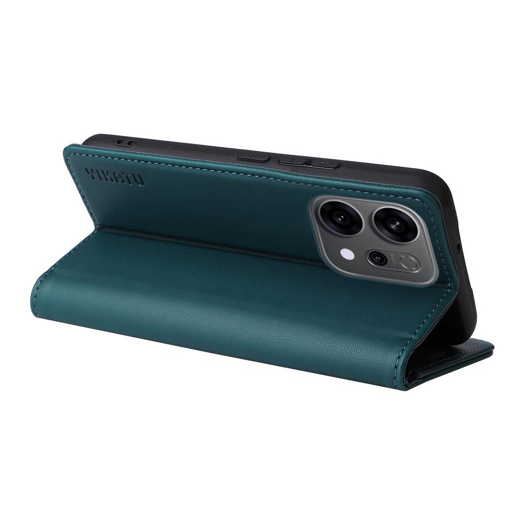 For Oppo Reno14 5G (China)/Oppo Reno14 F 5G/Oppo Reno14 5G (Global) Phone Cases YIKATU Magnetic Closure PU Leather Mobile Cover