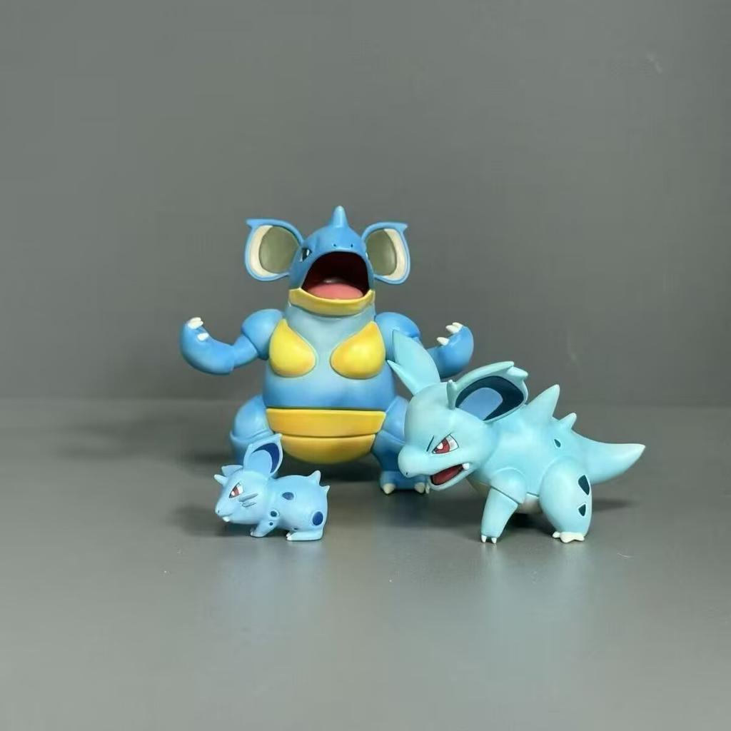 Bkm Nidoking Nidoqueen Cute Anime 1/20 Nidoking  Figure Pvc Statue Collection Room Decoration Model Custom  Birthday Gifts Toys