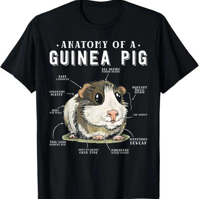 Anatomía de un Cobaya Patata Peluda Amante de los Cobayas Camiseta