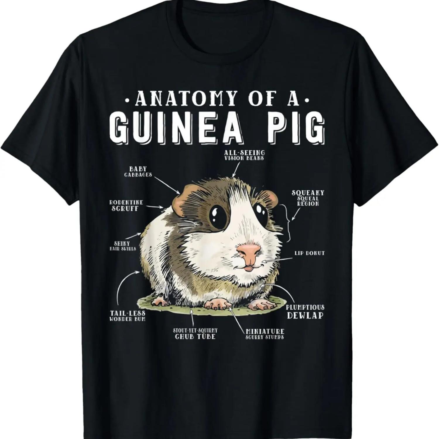 Guinea Pig Anatomy Of A Guinea Pig Furry Potato Cavy Lover T-Shirt S