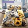 1PC Horse Bedding Quilt Set Quilt Cover Pillowcase Home Decoration Birthday Gift (1 * duvet cover + 2 * pillowcase, without core)