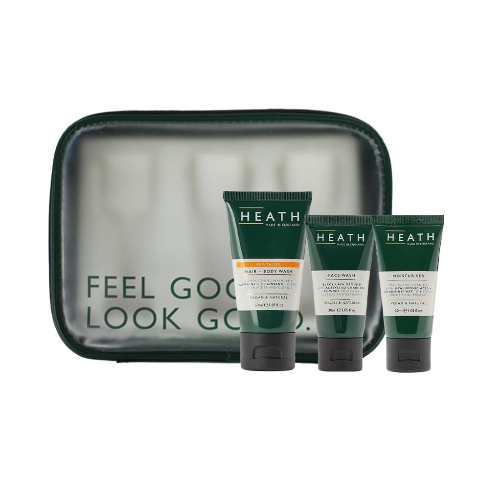 HEATH Revitalize Revitalize Hair Body Wash 50ml Face Wash 30ml Moisturizer 30ml Body Full Body Trial Travel Perfect for Travel or Overnight Gift Small