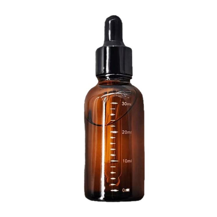 Amber Glass Essential Oil Bottle with Graduated Dropper, Refillable, Light-Blocking for High-Grade Blends