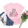 Eine Tasse Tae mit Suga und Kookie T-Shirt Kpop T-Shirt Damen Harajuku T-Shirt Korean Fashion Casual Top Lady Girl K-Pop T-Shirts