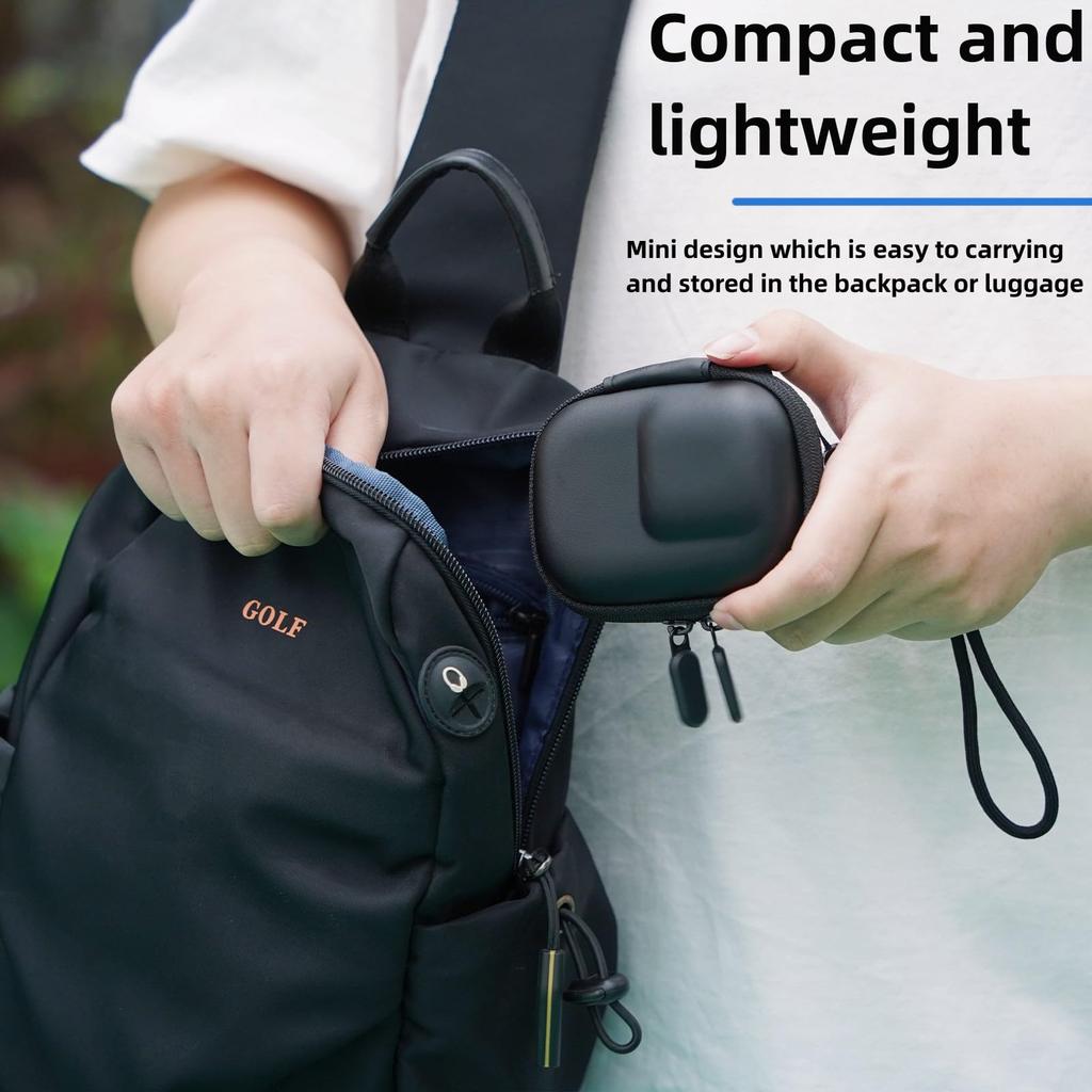 Carrying Case for DJI Osmo Action 5 Pro/4/3, Small Storage Bag for GoPro, PU Hard Travel Protector Case for Insta360 Ace/Ace Pro