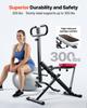 Squat Machine, Deep Squat Rowing Machine for Home, Easy Setup & Foldable Exercise Equipment, Glute Trainer Machine with 3 High-Strength Resistance