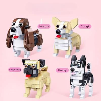 Mini Small Particle Dog Puzzle Block Pet DIY Toy Creative Small Ornament