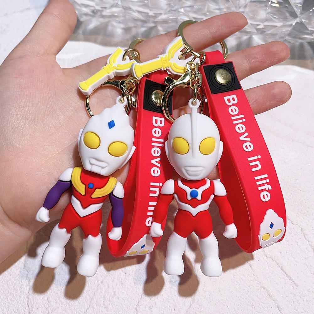 Adorable Ultraman Keychain Silicone Accessories For Backpack And Christmas Tree