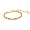 18K Gold Plated Stainless Steel Non Tarnish Free Jewelry Fashion Miami Curb Cuban Link Chain Bracelets for Women