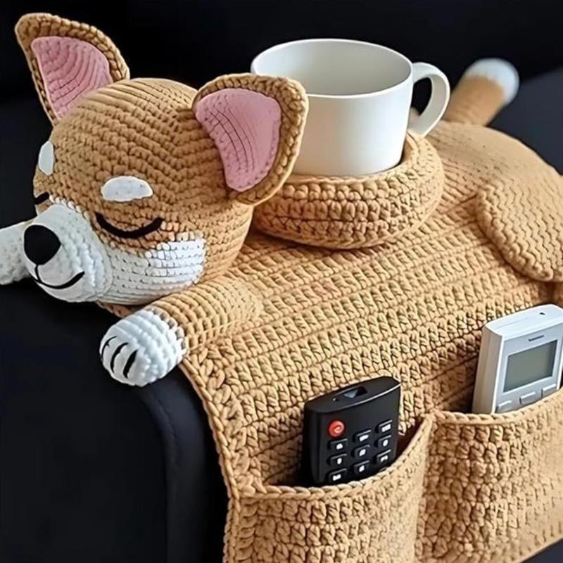 Stylish Knitted Pet Sofa Storage Container Toy Tidying Bag Portable Household Items Organizers