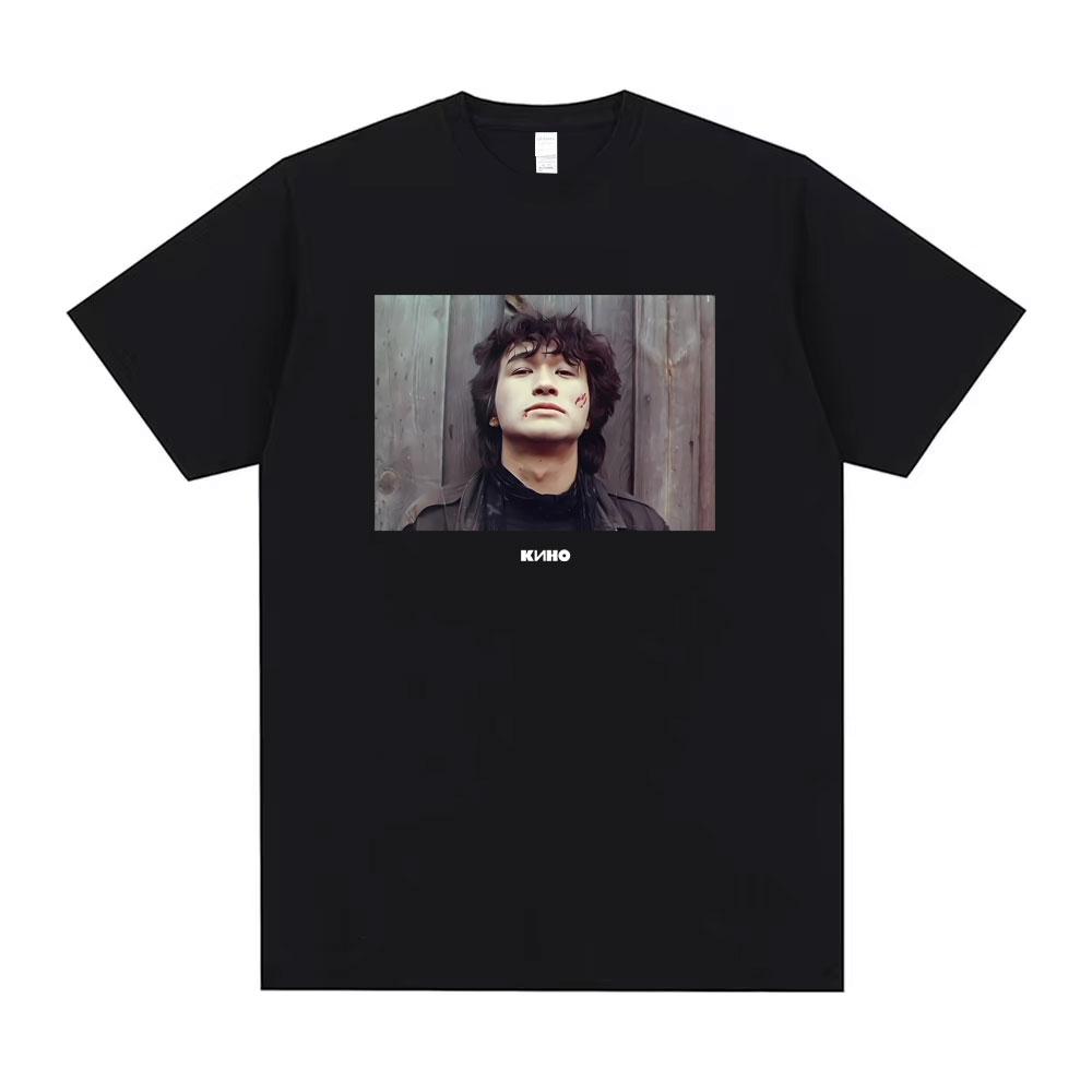 

Russian Rock Band Viktor Soykinno Pattern T-shirt for Men and Women. Fashionable. Classical Style. Short-sleeved T-shirt. - M... S