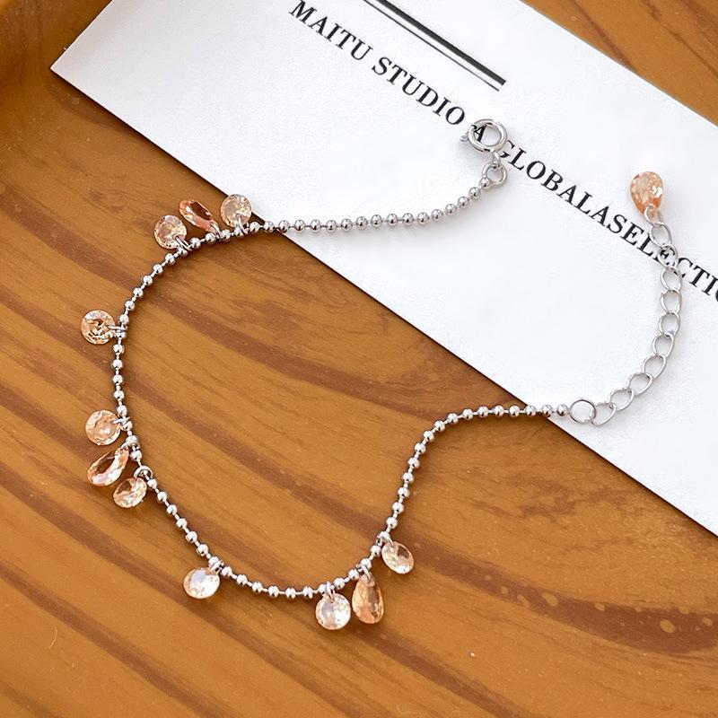 Banyan Tree S925 Silver Galaxy Diamond Bracelet with Korean-Style Tassels