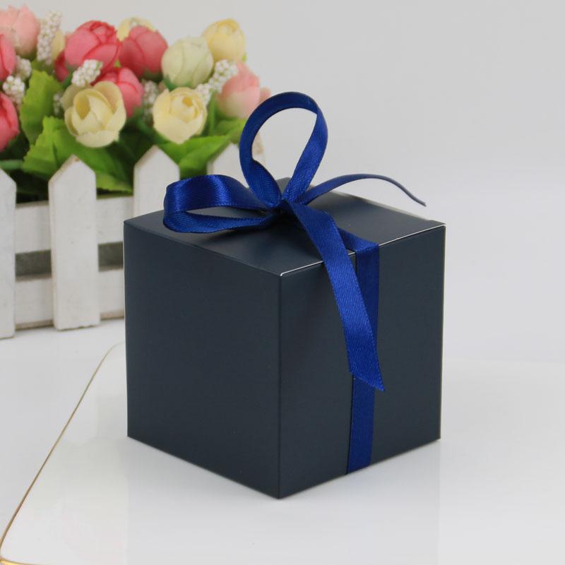 European Square Candy Box, Multi-Color Square Happy Candy Box 7.6 Cm Solid Color Large Square Box