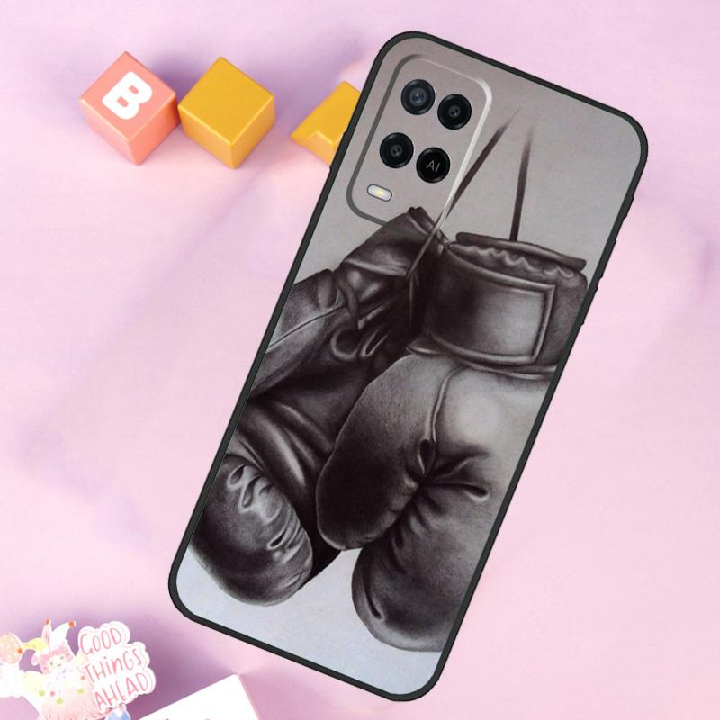 Boxing Gloves Case For Oppo A60 A80 A40 A15 A16 A17 A57 A94 A74 A54 A76 A96 A18 A38 A58 A78 A98 A5 A6 Pro