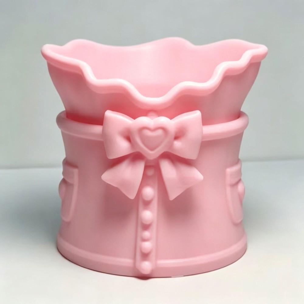 Ornament Bowknot Pen Holder Funny Pencil Rack Storage Display Shelf Desktop Organizer  Student