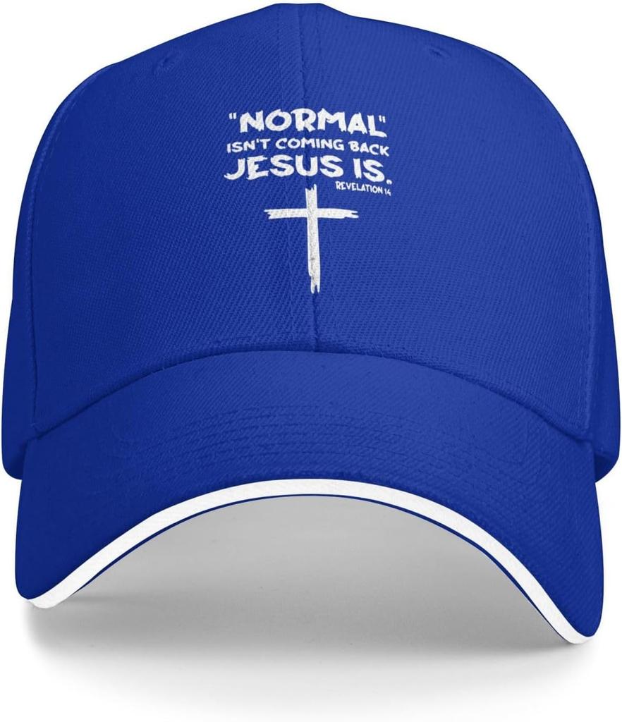 Jesus Is Coming Back Bible Verse Baseball Cap Christian Faith Adjustable Sun Hat