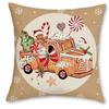Christmas Pillow Cover Cartoon Cookies Little Man Snowflake Christmas Tree Home Sofa Pillow Cover Premium Durable