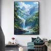 DIY Алмазная вышивка Водопад Пейзаж Вышивка крестом Картина Гора 5D Стразы Картина Мозаика Лес Настенное искусство