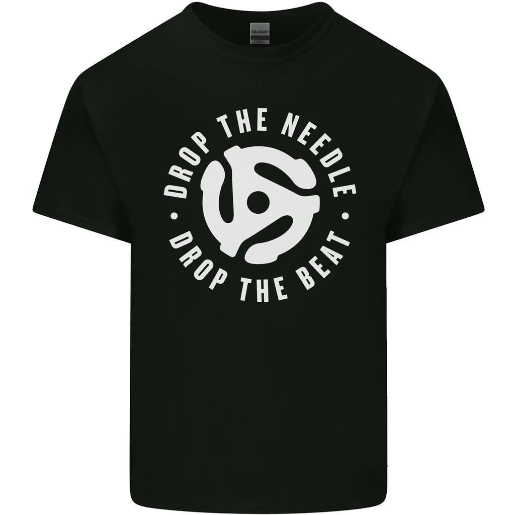 Drop the Needle DJ Turntable Decks Vinyl Kids T-Shirt Childrens