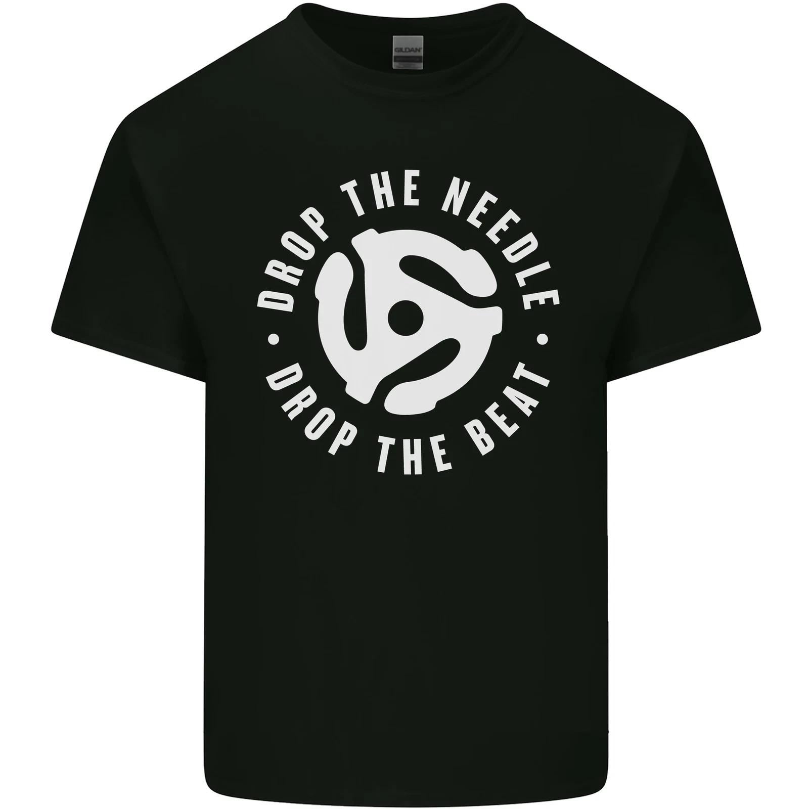 Drop the Needle DJ Turntable Decks Vinyl Kids T-Shirt Childrens 3XL