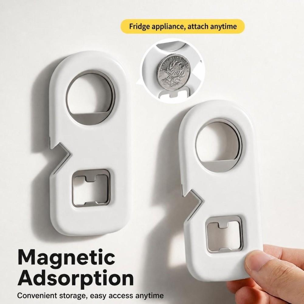 4 In 1 Beer Bottle Opener Multi-Purpose Can Opener Durable Magnetic Bottle Opener  for Long Nails