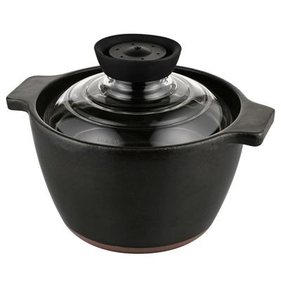 HARIO Rice Cooker Plus Transparent Banko Ceramic No Heat Adjustment Recipe Clay Pot (1-2 Servings) - Design, Ware, Heat-Resistant Glass, Coating,