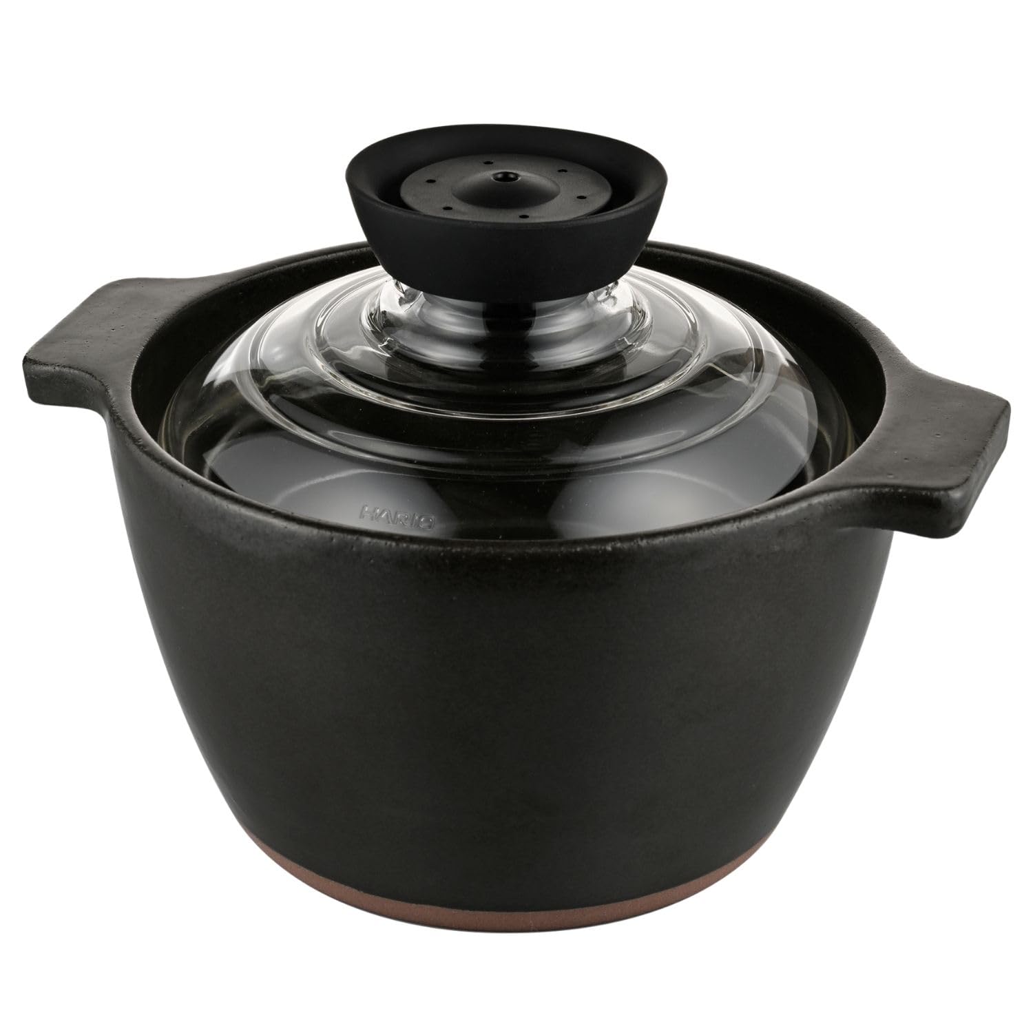 HARIO Rice Cooker Plus Transparent Banko Ceramic No Heat Adjustment Recipe Clay Pot (1-2 servings) - Design, Ware, Heat-Resistant Glass, Coating,