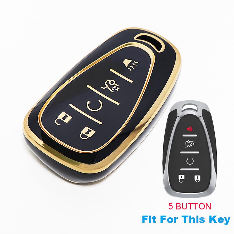 5 Button Shell Fob For Chevrolet Volt Bolt Trax Orlando Cruze Spark Camaro Malibu Blazer Traverse Onix Equino Car Key Case Cover