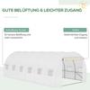 Greenhouse Replacement Cover ONLY Winter Garden Plant PE Cover with Roll-up Windows Door, 6 x 3 x 2m White