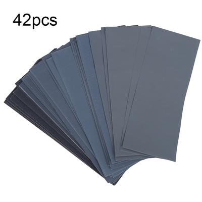 42pcs 120# 3000# Sandpaper Set Abrasive Paper Kit Sanding Sheets Paper Burnishing Tool