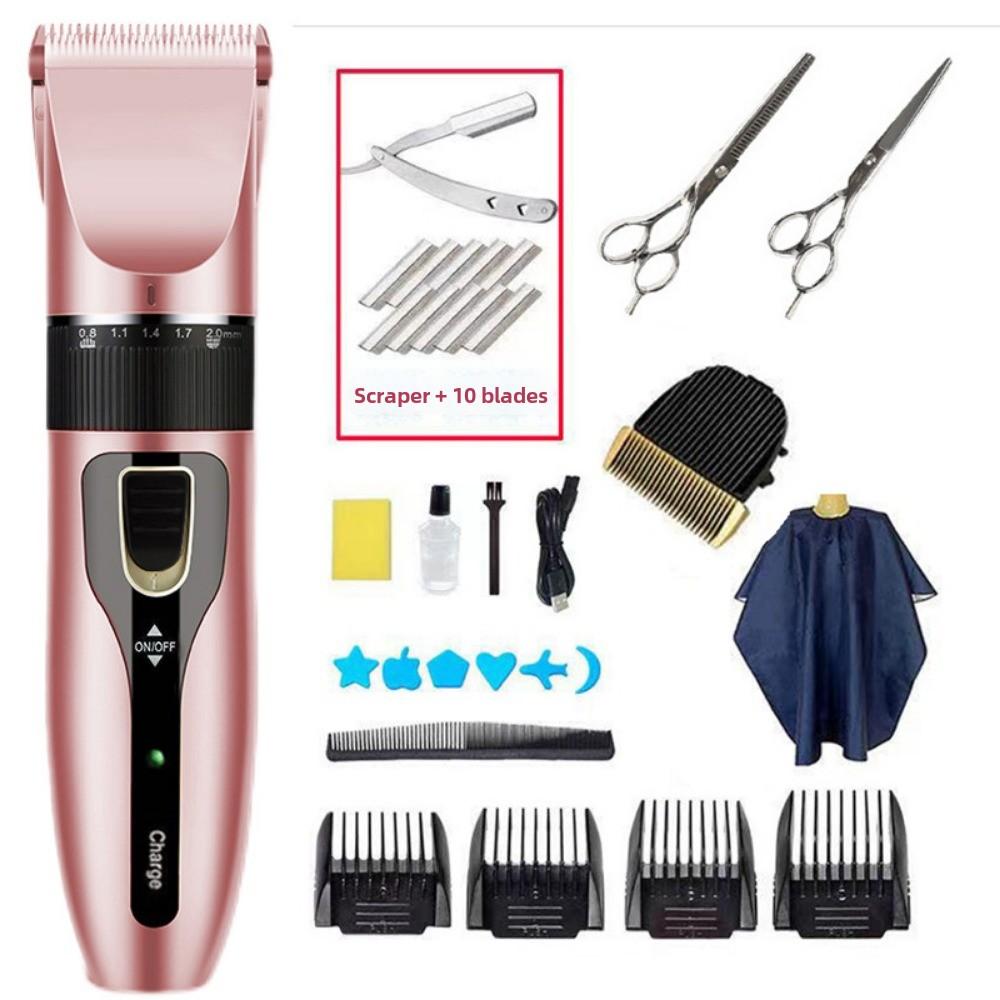 Electric Fader Professional Haircut Electric Push Scissor Adult Children Razor Bald Hair Cutter Rechargeable