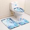 Unicorn Bathroom Toilet Three-Piece Floor Mat Doormat Bathroom Carpet
