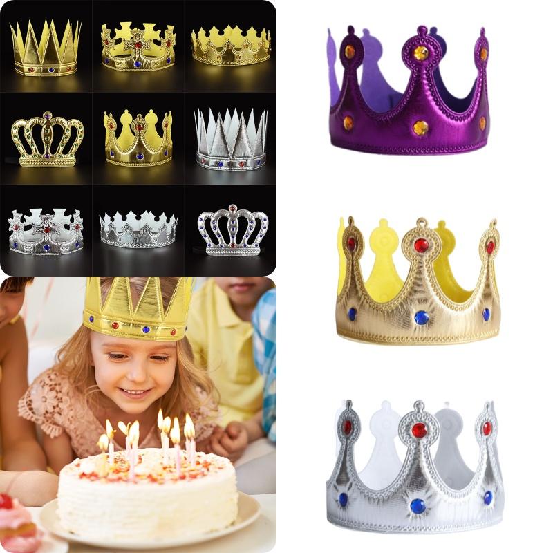 Stilvolle goldene Krone für Kinder, perfekt für Halloween- und Geburtstagsfeiern