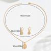 Wind Ladies Jewelry Set Virgin Mary Pendant Design Necklace Versatile Zircon Earrings Women