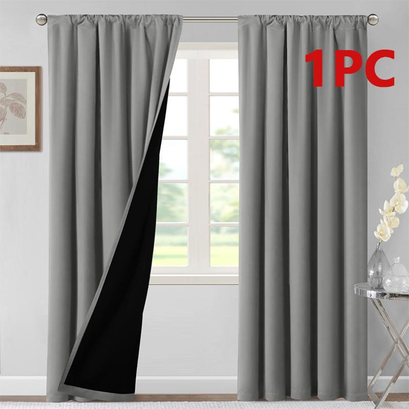 1/2PC Modern 100% High Shading, Waterproof, Heat-insulating, Privacy Indoor and Outdoor Curtains and Door Curtains