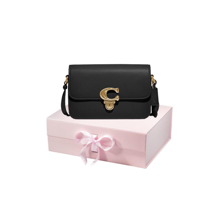 Coach Bolso de Hombro de Cuero Studio, Bolso Cruzado Grande para Mujer Negro (Unisexo) Bolsos Cruzados C6641 B4BK