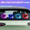 Solar Powered Heart Shaped Neon Light Car Atmosphere 4 Car Lamp Modes Accessory Ambient With Decoration Light Z5n1